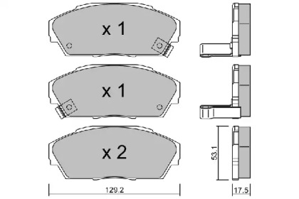 Комплект тормозных колодок (AISIN: BPHO-1900)